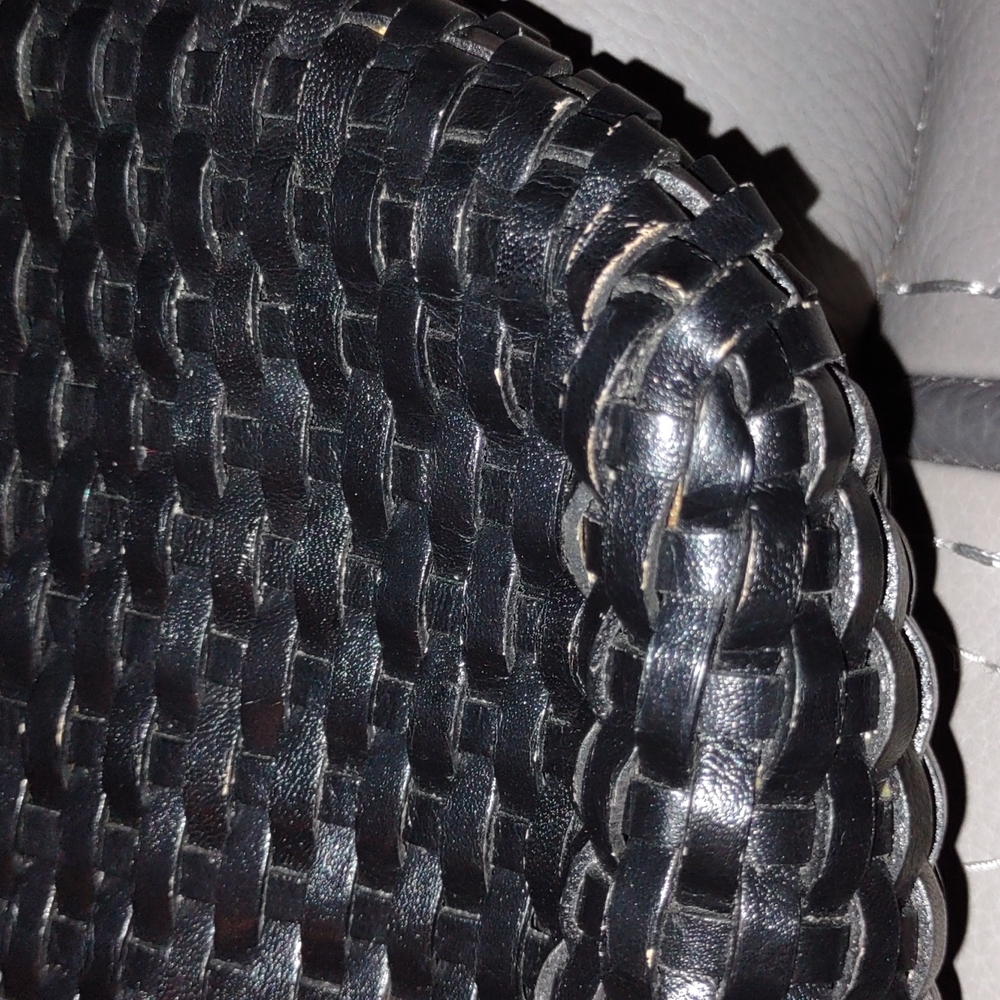Accents By Sharif Woven Leather Handbag - Picture 10 of 11